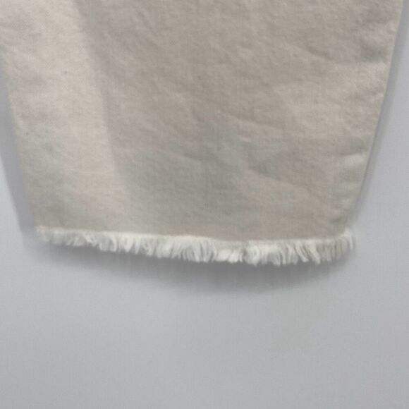 Eileen Fisher Cropped Raw Hem High-Rise Jeans Stretch Cream 16 - Picture 8 of 12